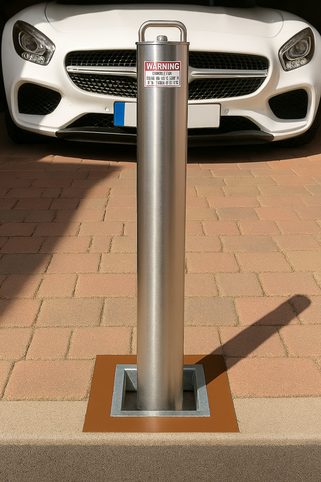 500mm Stainless Steel Retractable Bollard 1