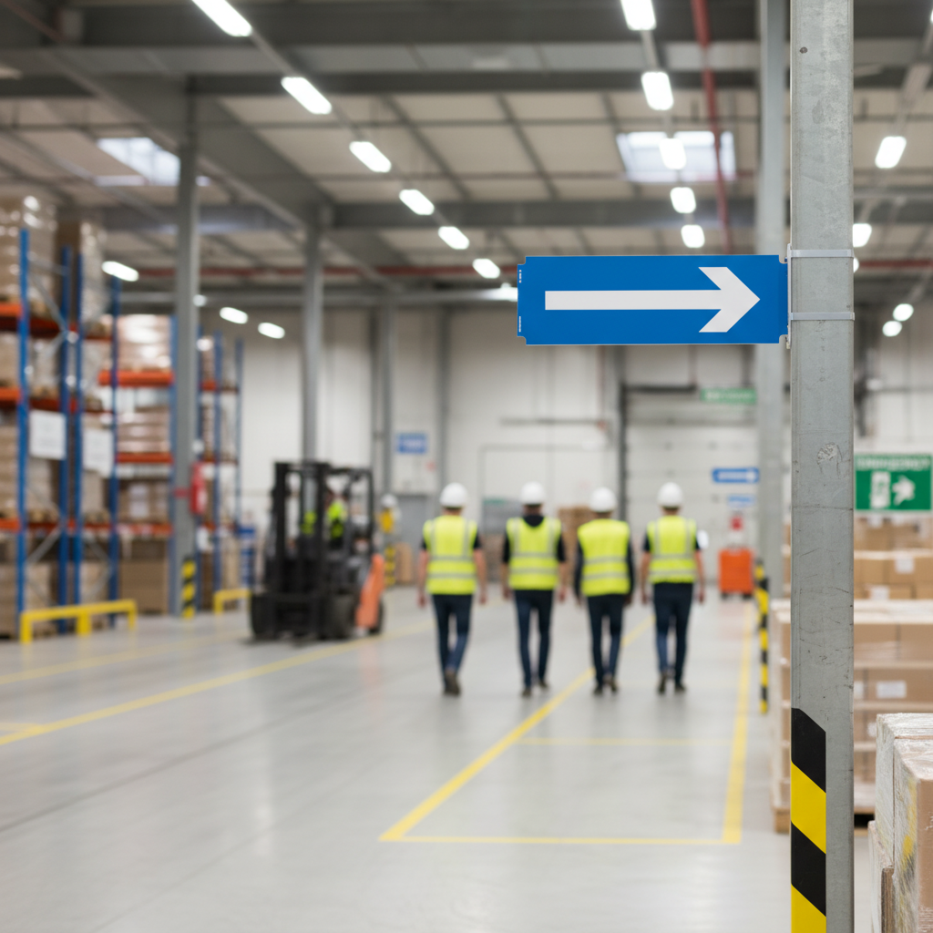 Professional Prohibition Sign with Arrow – Durable Material Options for Clear Workplace Safety Indication