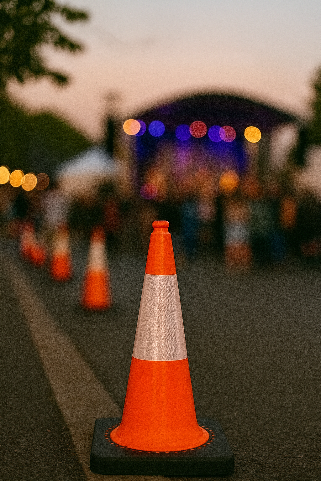 50 cm Flexible PVC Road Safety Cone 1