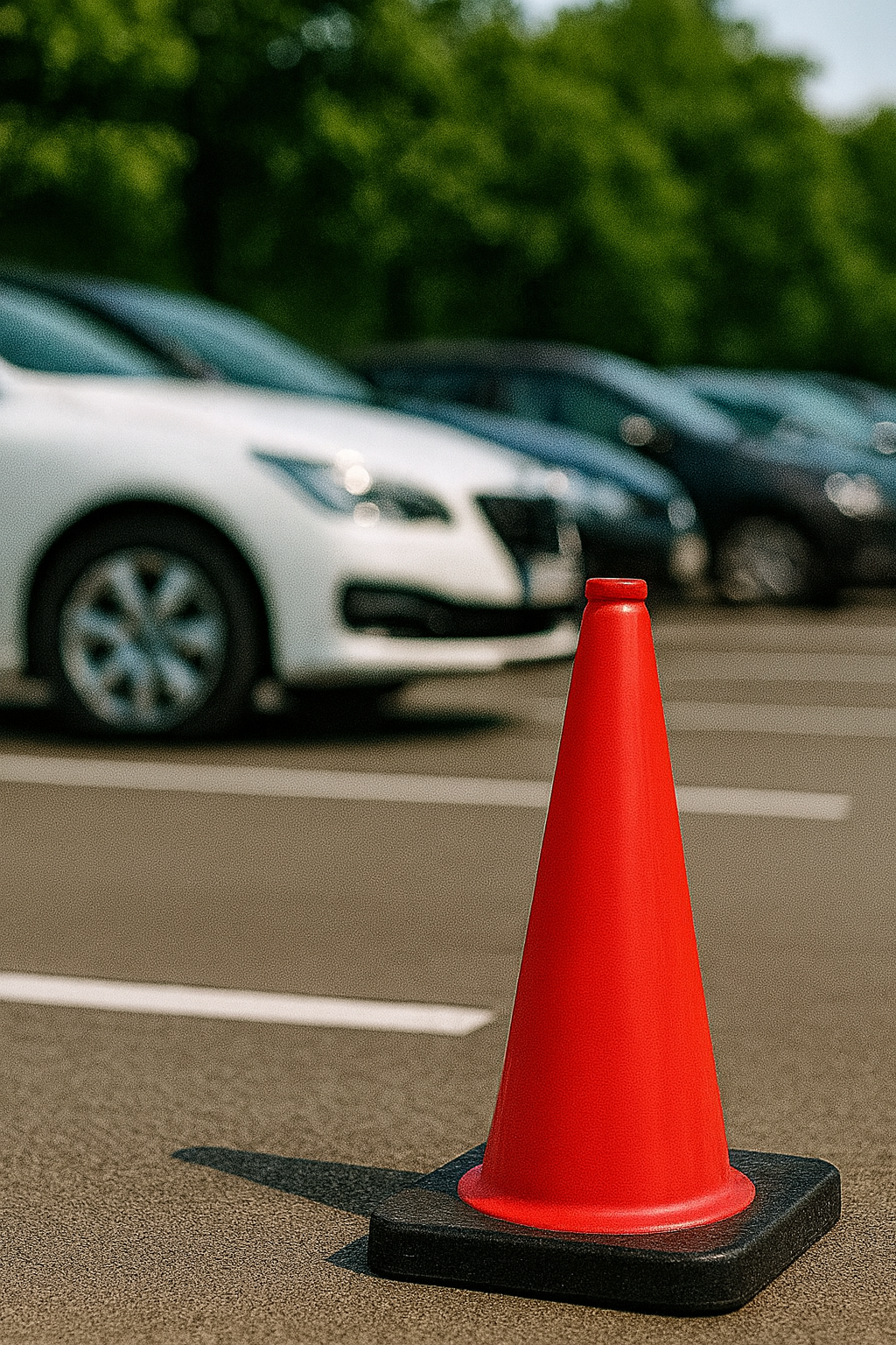 50cm Flexible Red PVC Road Cone 2