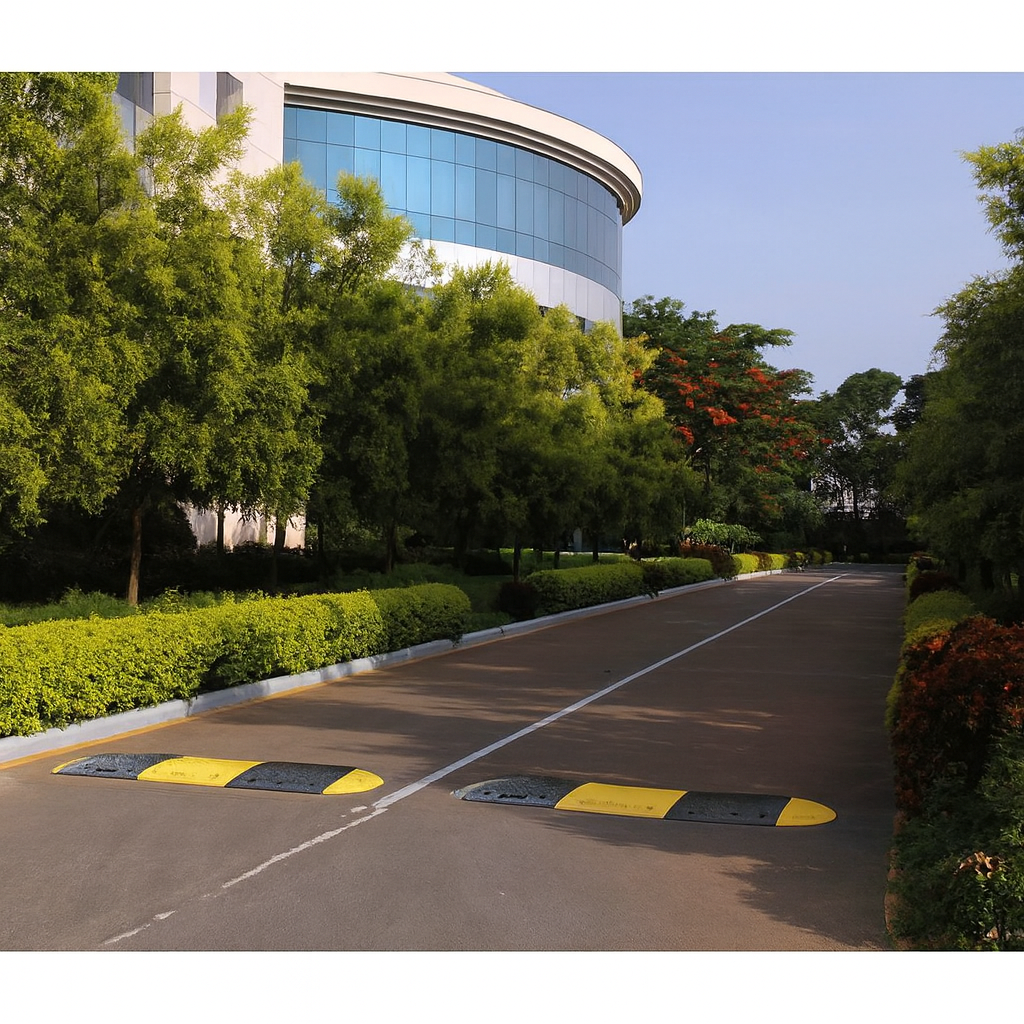 50mm High-Visibility Rubber Speed Bump 2