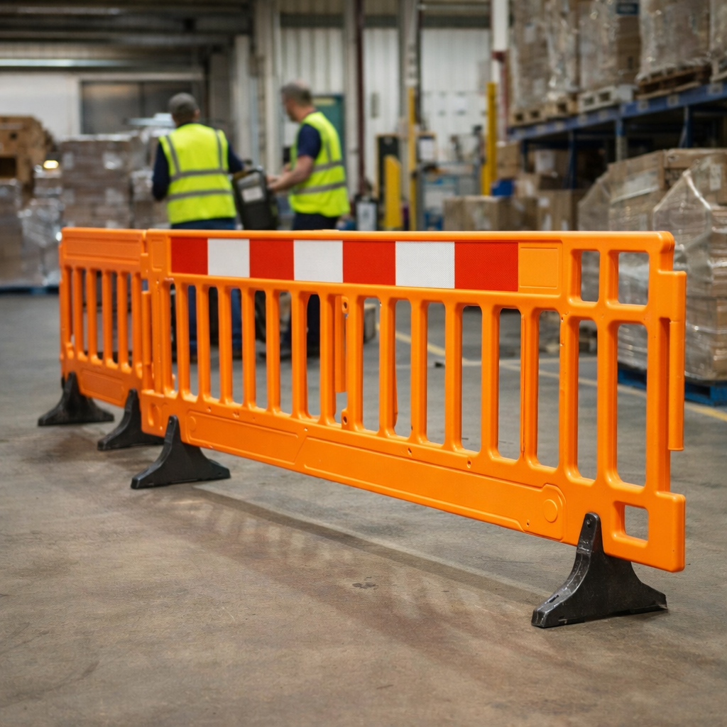 Fence Barrier – 2m Orange – High Density Polythene – Event & Construction