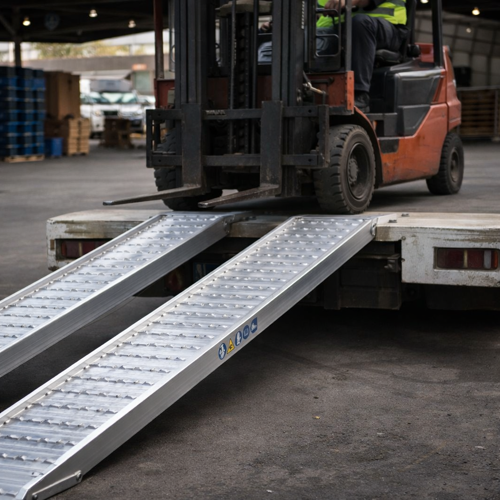 Aluminium Loading Ramps – 4000mm x 520mm – 9145kg Capacity – Industrial Use