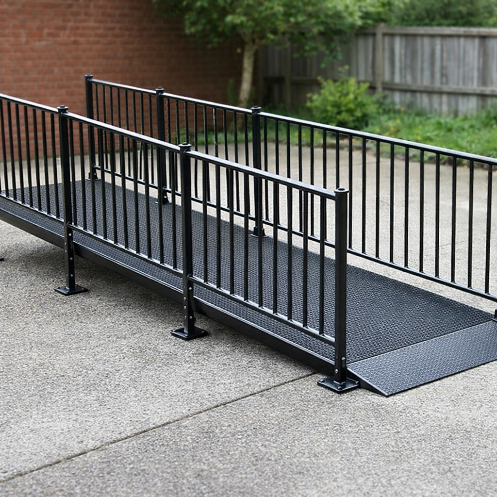 Modular Wheelchair Ramp Kit – 1080mm x 4500mm – Steel, 200kg Capacity – Indoor/Outdoor Use