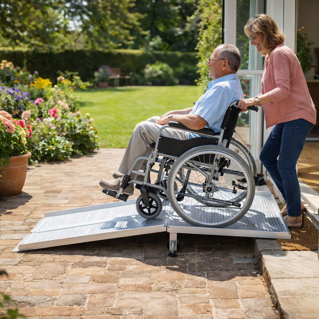 Folding Wheelchair Ramp – 2ft-8ft – Heavy Duty – Mobility Access