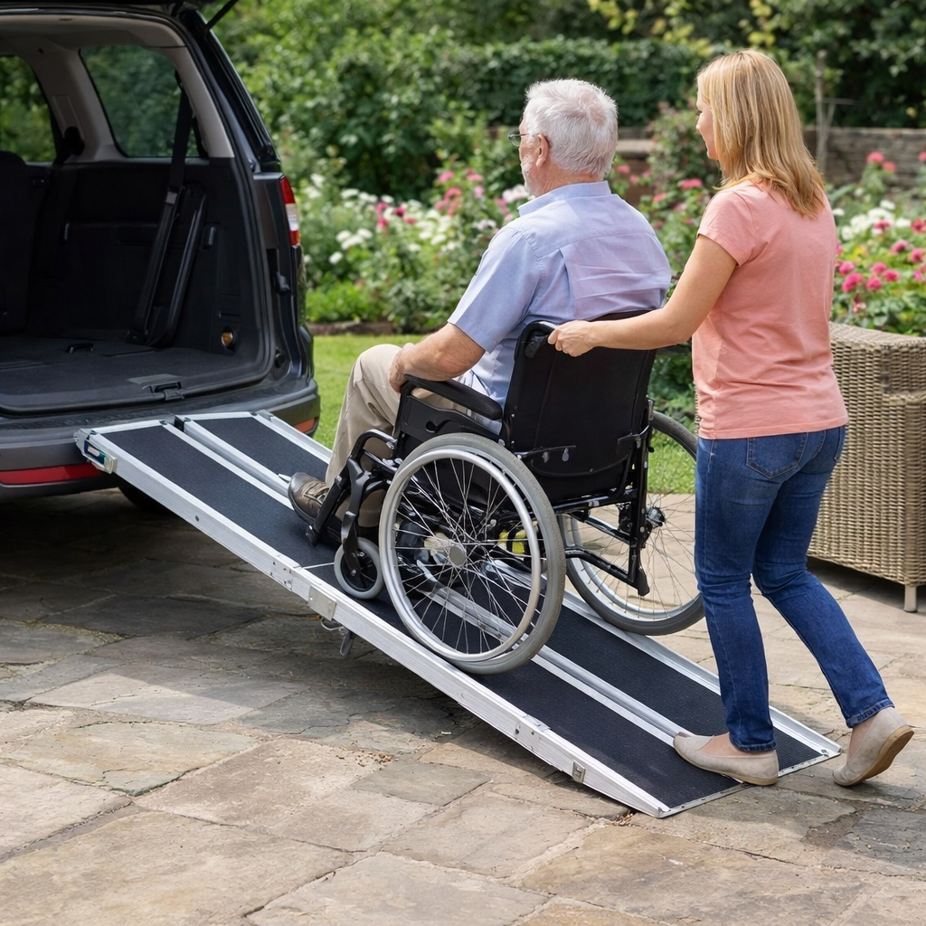 Multi-Fold Wheelchair Ramp – 4ft-10ft – High-Performance – Vehicle Access