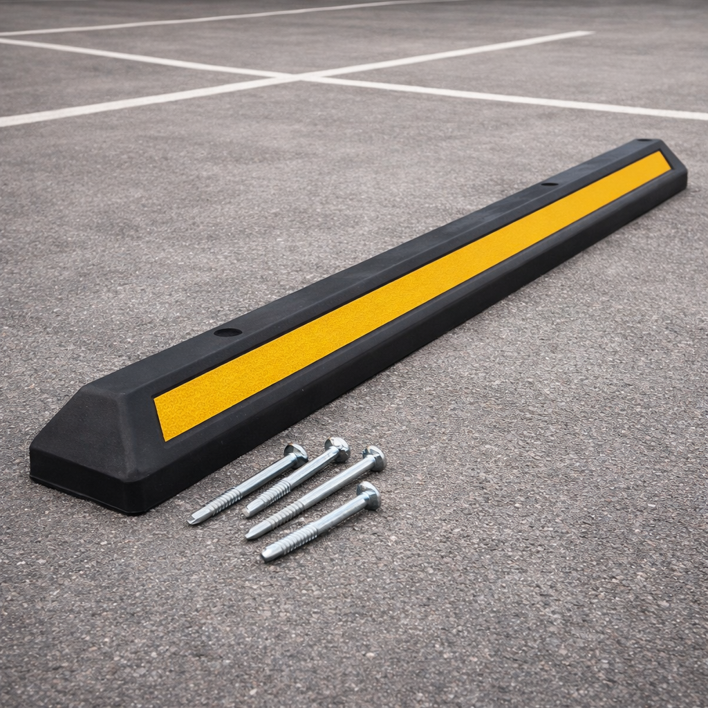 Wheel Stop Kit – 2000mm Length – Includes Fixings – Car Park Safety