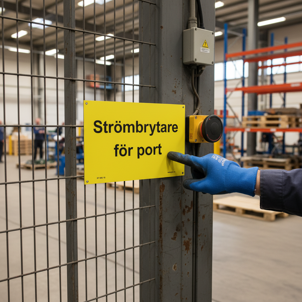 Premium Warning Sign for Switch Gate - Self-Adhesive, Plastic, Magnetic, and Aluminum Options with High-Visibility Printing