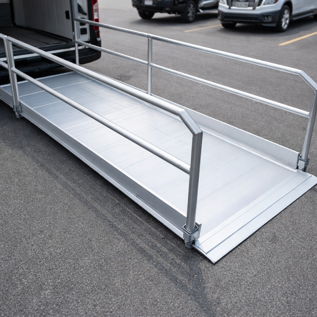 Vehicle Accessible Ramps – 3790mm x 1250mm – With Handrails – Commercial Use