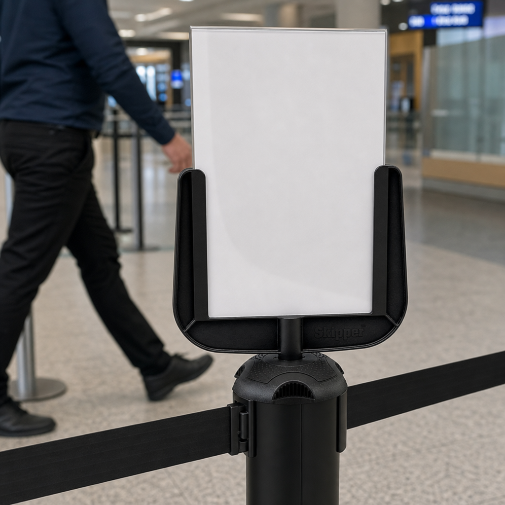 Polycarbonate A4 Sign Holder for Skipper Barriers