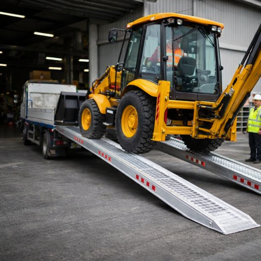 Aluminium Loading Ramps – 5500mm x 580mm – 6070kg Capacity – Industrial Use