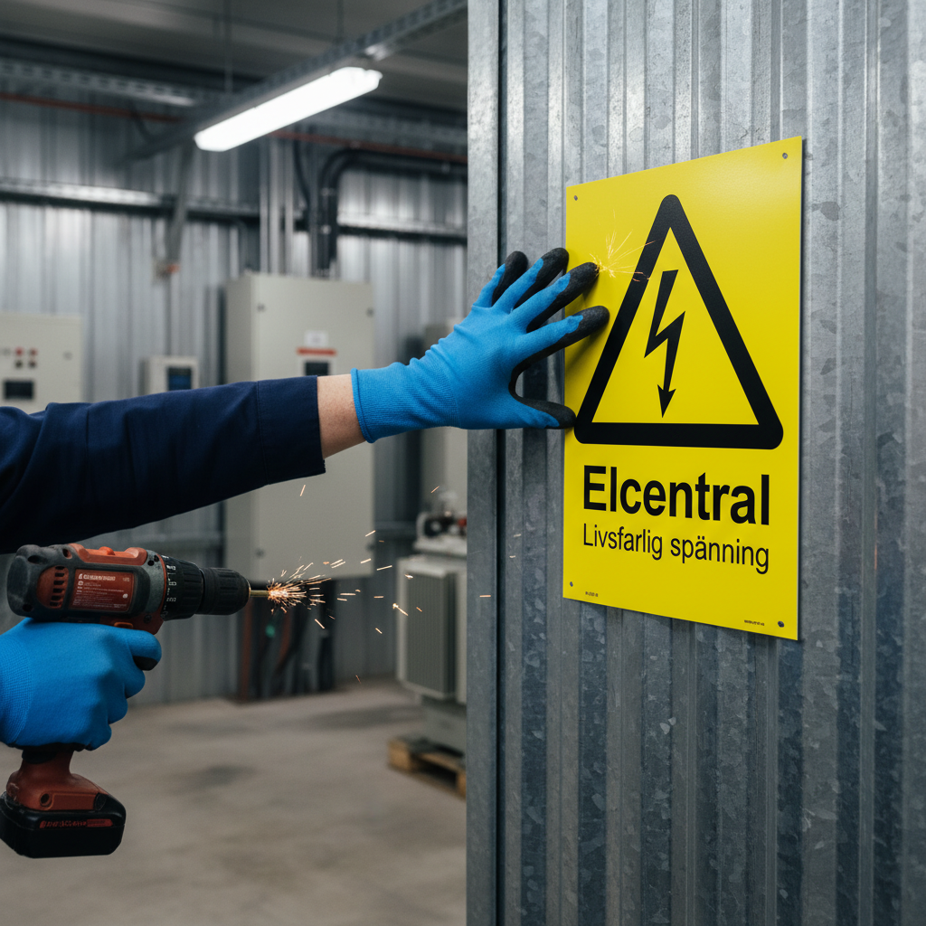 Professional Warning Sign for High Voltage - Durable Materials and Multiple Size Options for Safety in Industrial Environments
