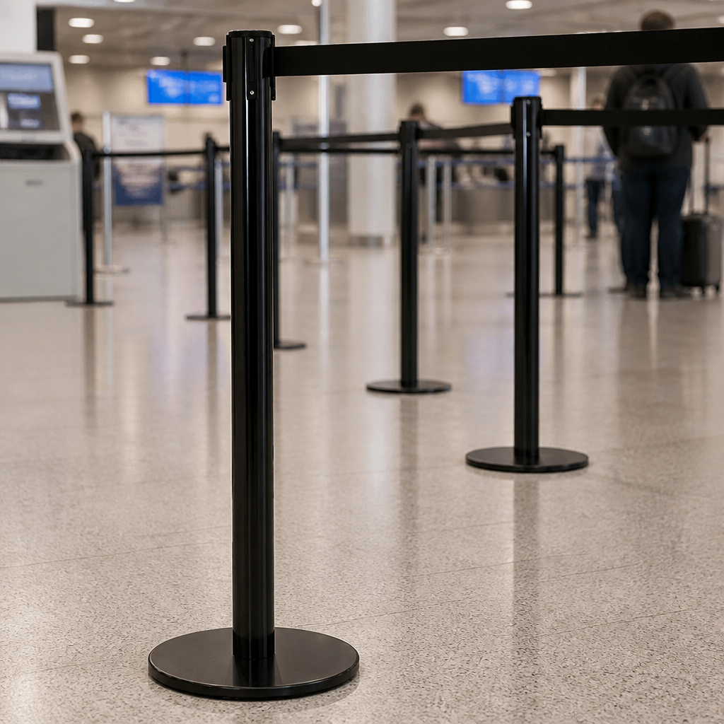 QueuePro Belt Barrier System 3.4m for Airports & Retail