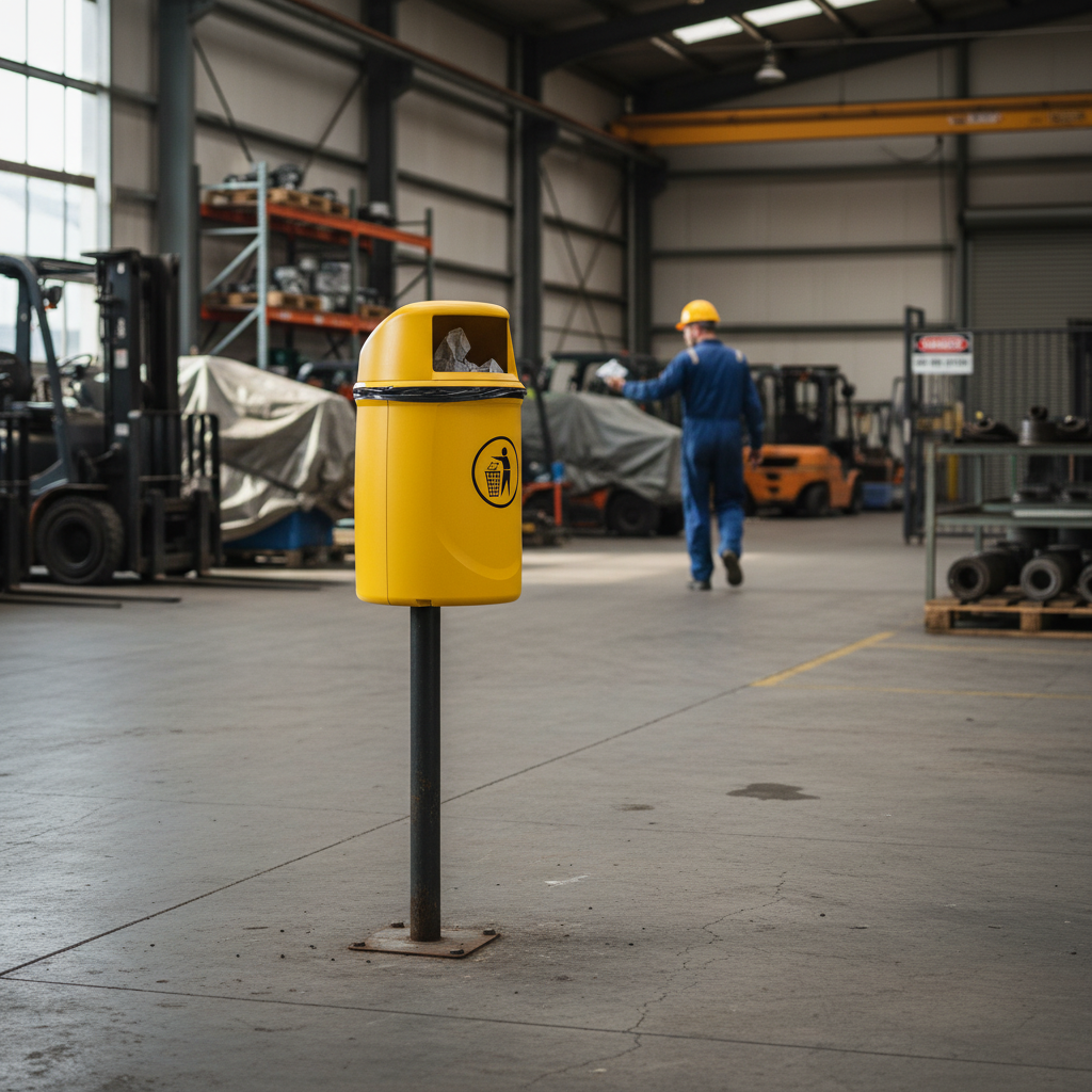 Premium 40L Wall or Post Mounted Litter Bin - Durable UV-Protected Polyethylene with Optional Lid for... | Barriers Co