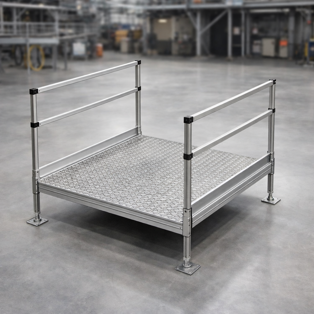Platform Kit – 1.5m x 1.5m – Expanded Mesh Surface – Modular Ramp System