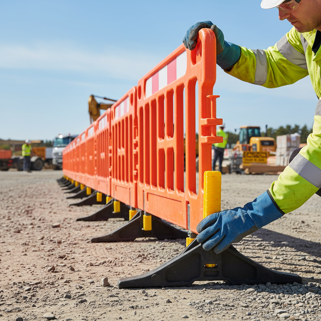Premium Replacement Foot for Barriers with Spigot - High-Density PVC Blend for Quick Assembly | Barriers Co