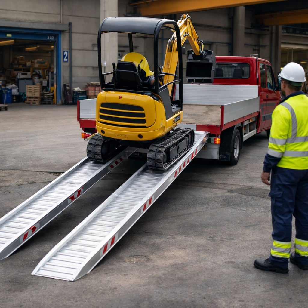 Aluminium Loading Ramps – 2500x400mm – 5000kg Capacity – Plant & Machinery