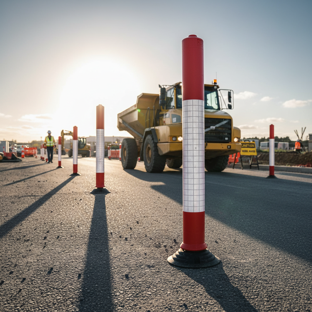 Premium Heavy Duty Delineator Marker Post - 75cm & 100cm with Reflective Sleeve for Enhanced Visibility