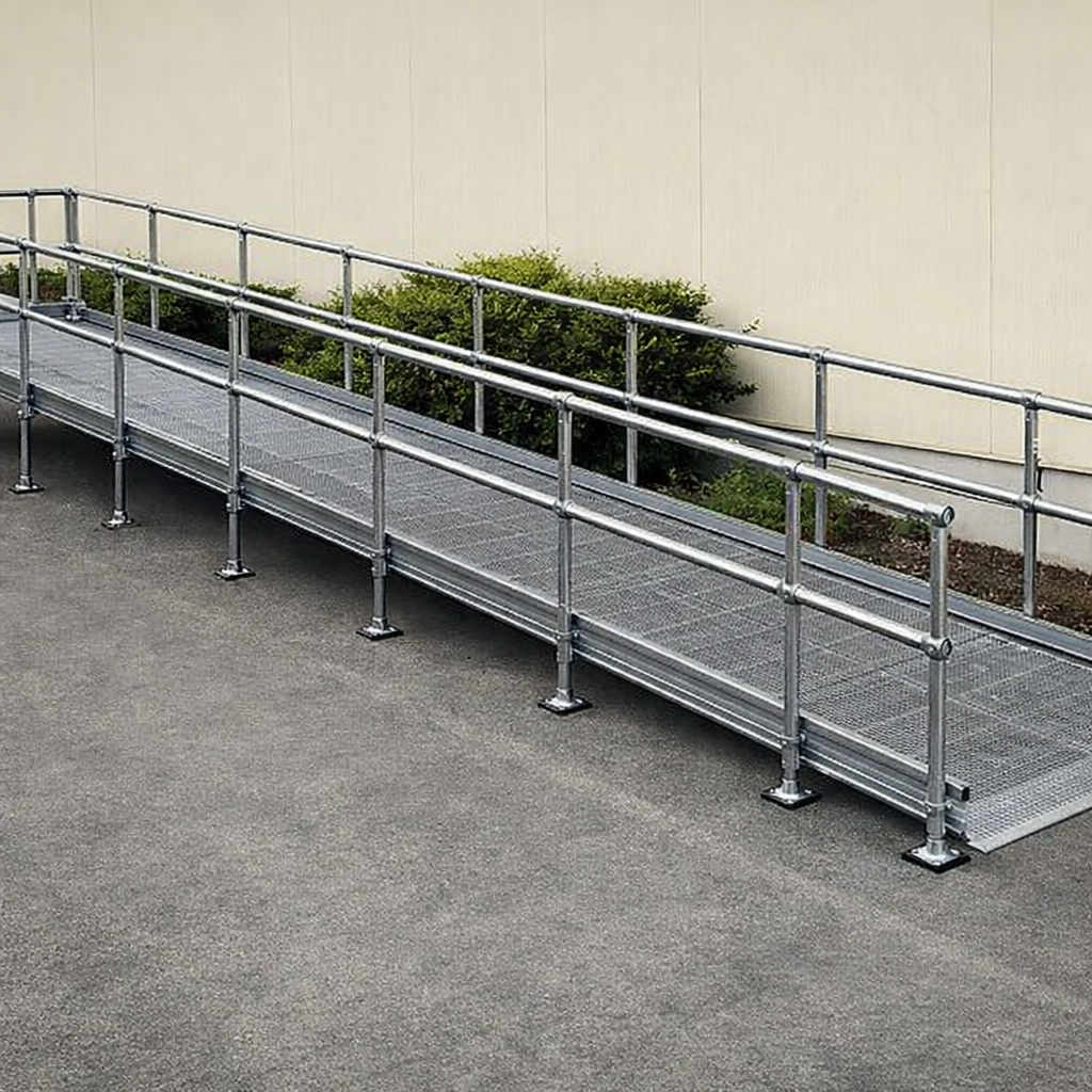 Modular Wheelchair Ramp Kit – 1080mm x 10,000mm – Steel, 200kg Capacity – Indoor/Outdoor Use