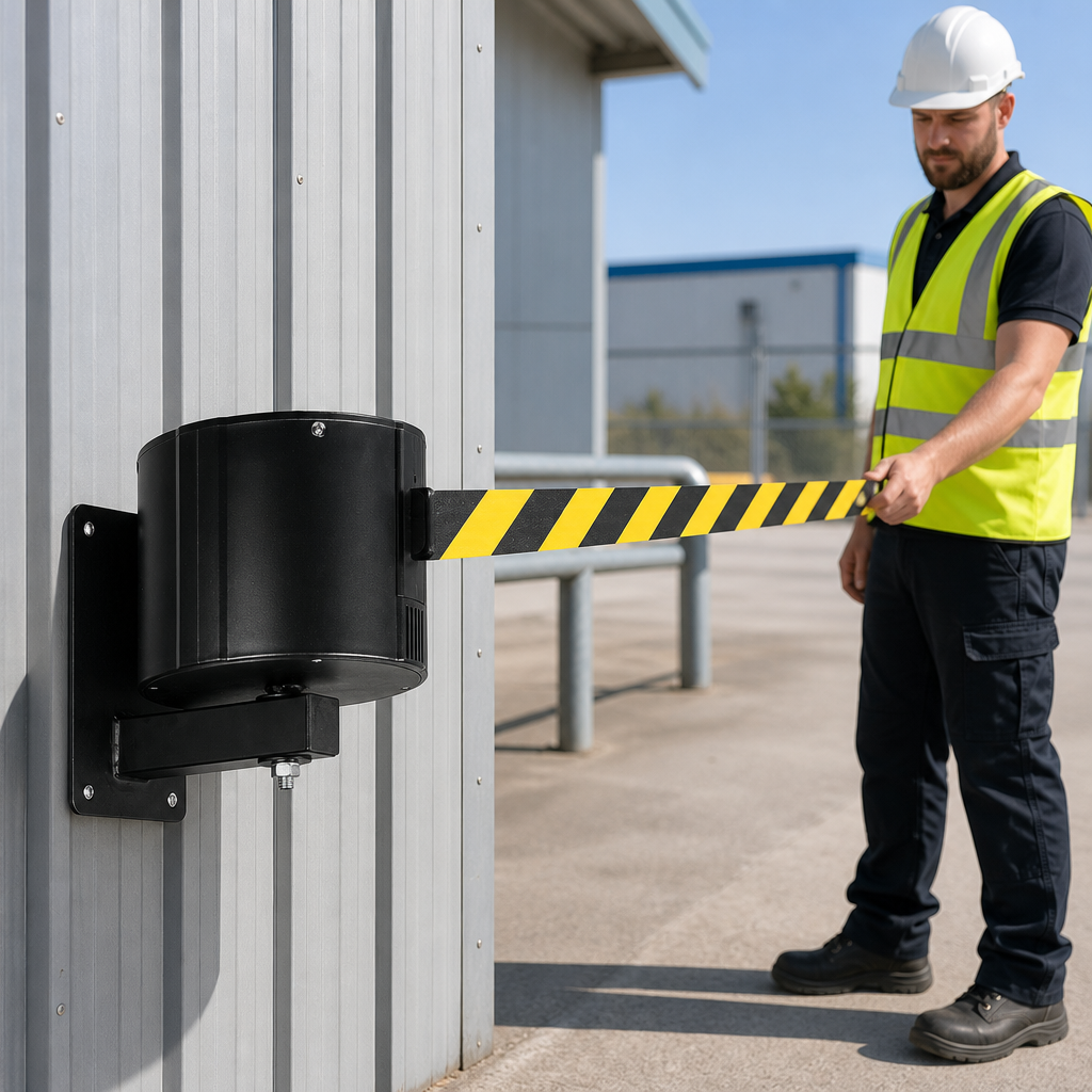 Heavy Duty Aluminium Retractable Belt Barrier 16m for Large Areas