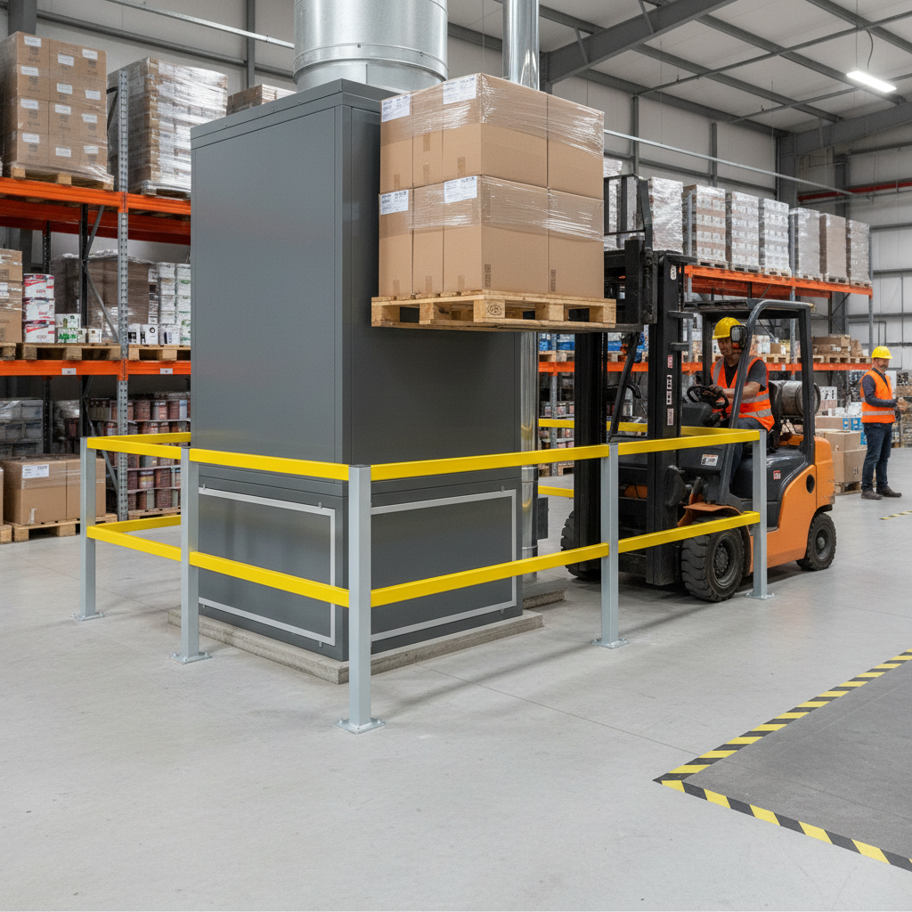 Professional Heavy Duty Guard Rail Protection Beams - Modular System for Indoor and Outdoor Safety - side view | Barriers Co