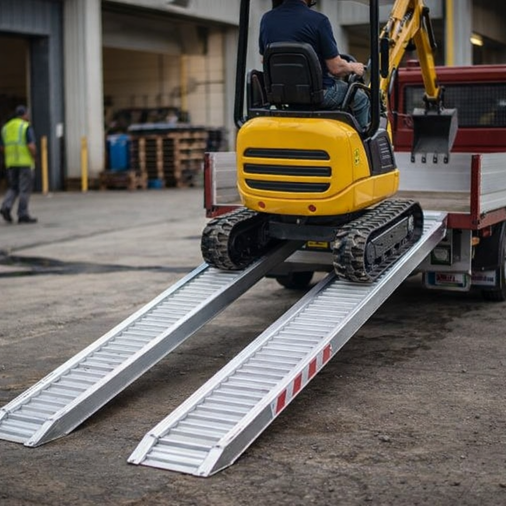 Aluminium Loading Ramps – 2000mm x 300mm – 2700kg Capacity – Vehicle & Machinery