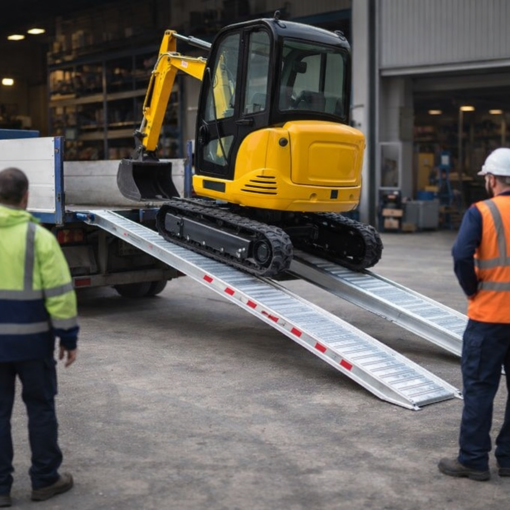 Aluminium Loading Ramps – 4000mm x 580mm – 15010kg Capacity – Industrial Use