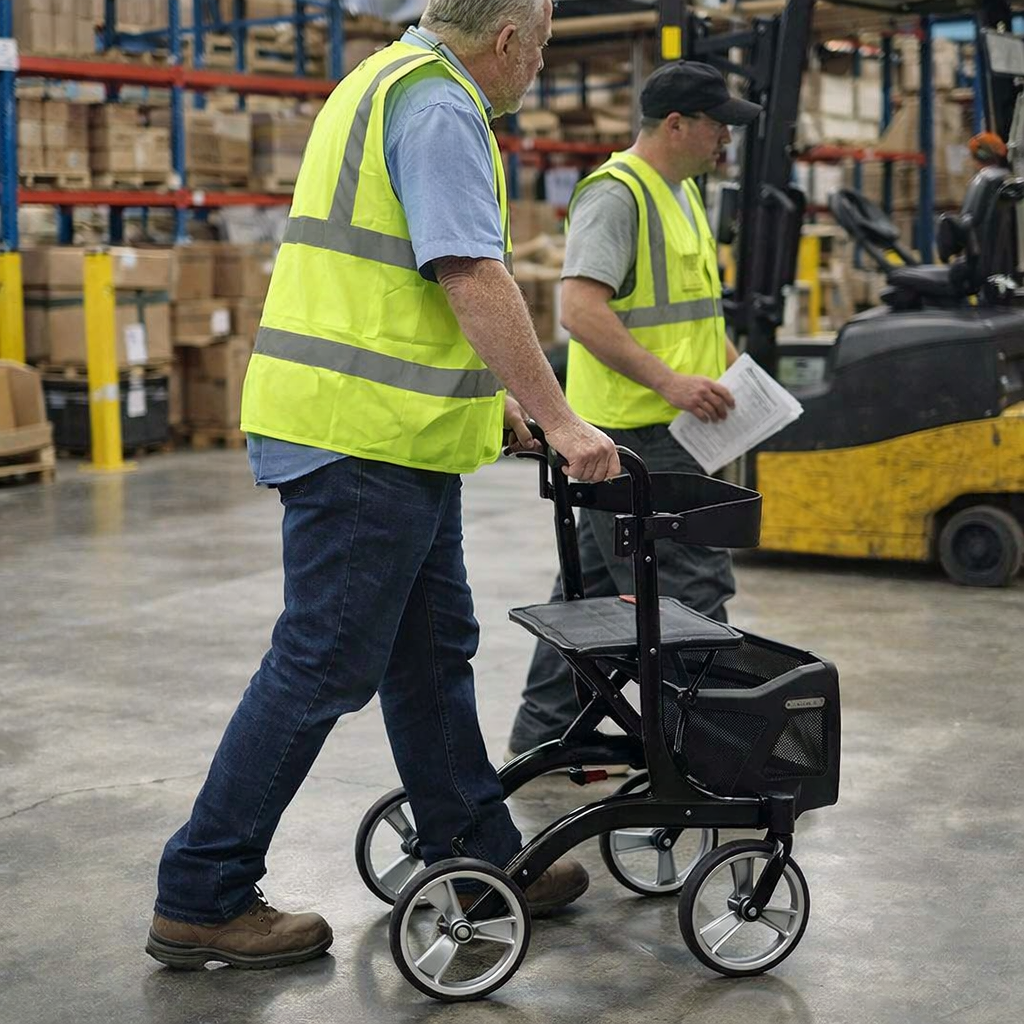 Rollator Walker – Lightweight – Adjustable Handles – Mobility Aid