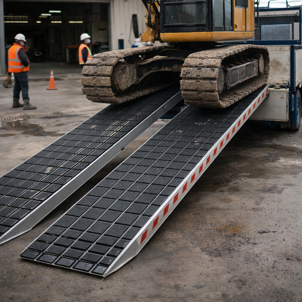 Ramps for Steel Tracks – 2500mm x 720mm – 26,300kg Capacity – Industrial Use