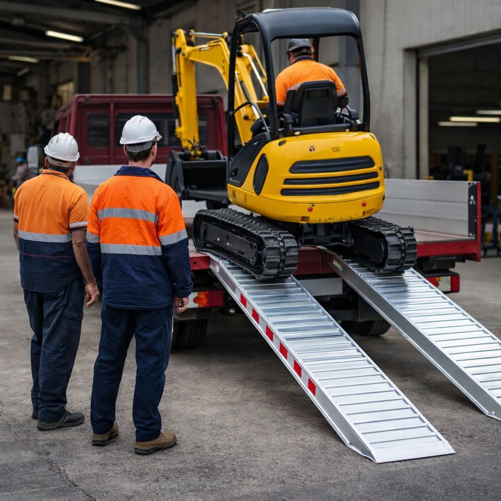 Extra Wide Aluminium Loading Ramps – 2000mm x 500mm – 2450kg Capacity – Car & Plant Use