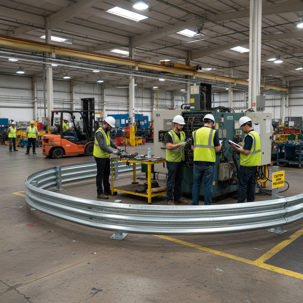 Premium Curved Impact Barrier Beam - 3.2m Length with Custom Radius for Safety Applications - side view | Barriers Co