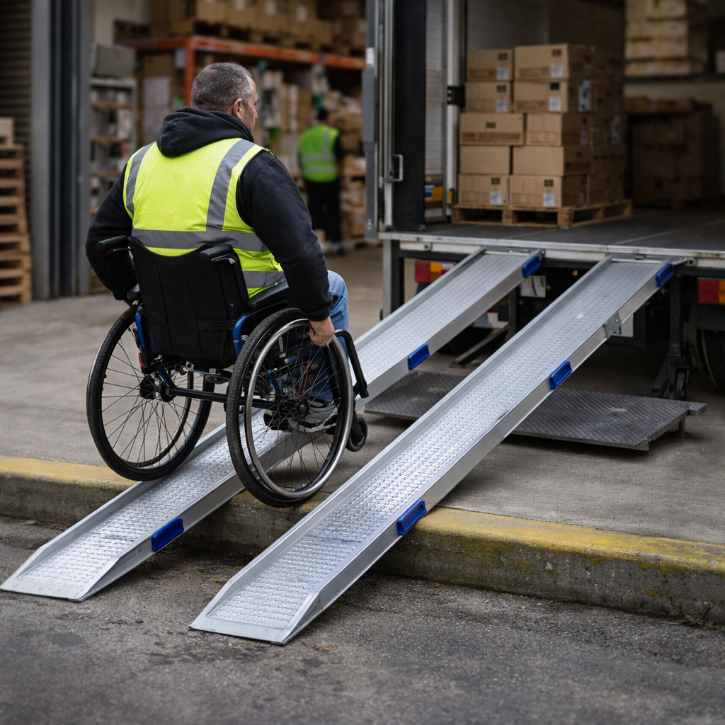 Folding Channel Ramp – 212cm – Lightweight – Kerbs & Steps