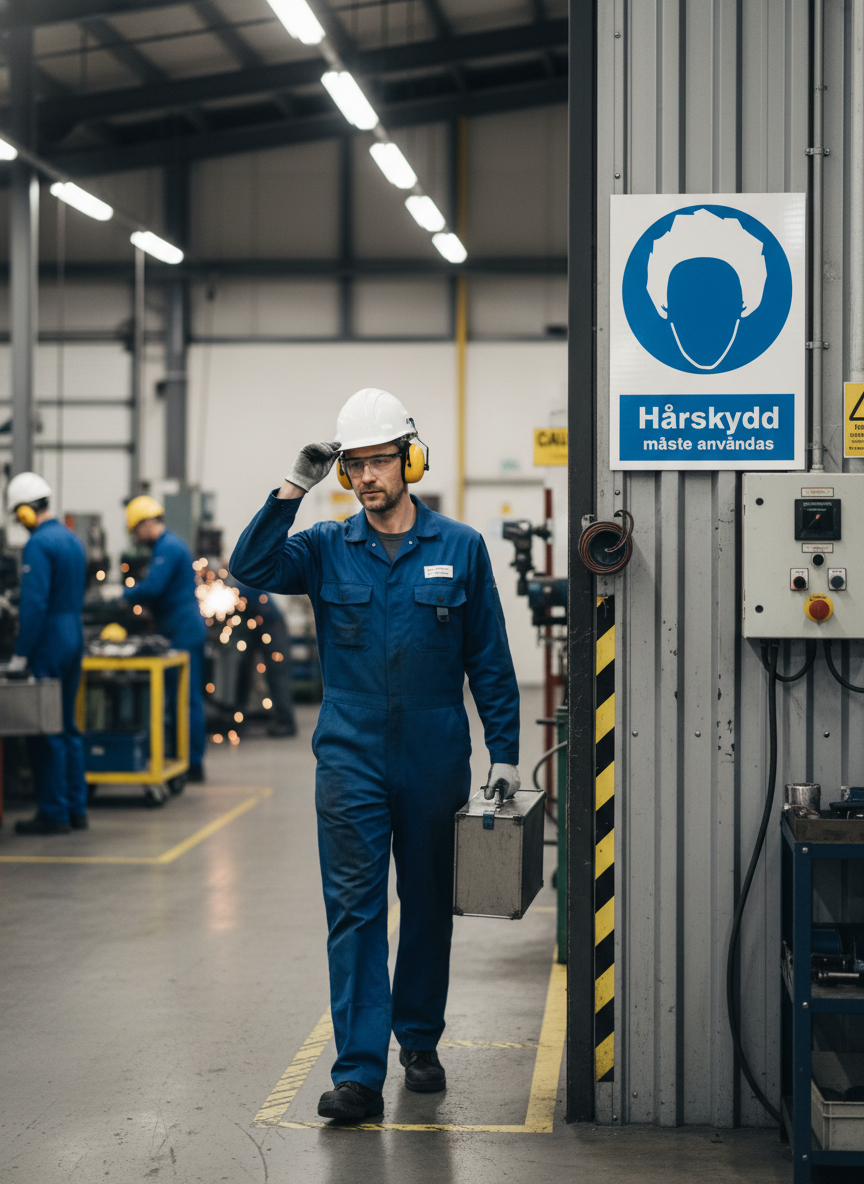 Premium Safety Sign - Hair Protection Required, Durable Materials and Multiple Sizes for Professional Use in Various Environments
