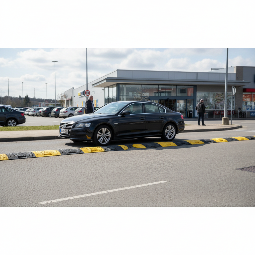 Professional Heavy Duty Painted Speed Bump Kits in Multiple Sizes for Road Safety