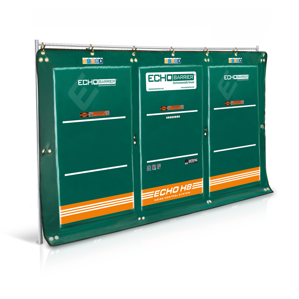 H8 Echo Acoustic Barrier – 3.5m x 2m | Extra-Wide, Lightweight, Fire-Resistant Noise Control Panel