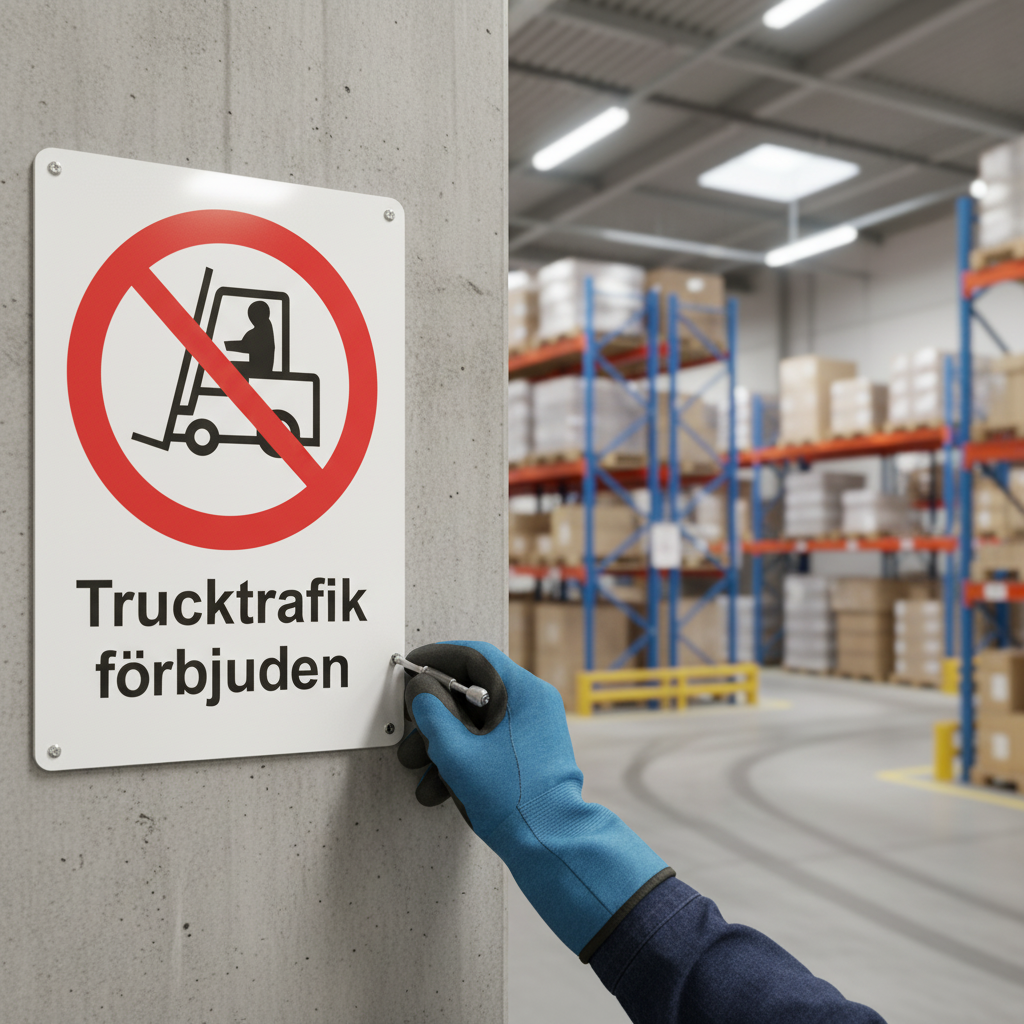 Premium Prohibition Sign for Forklift Traffic - Durable Materials and Multiple Sizes for Workplace Safety