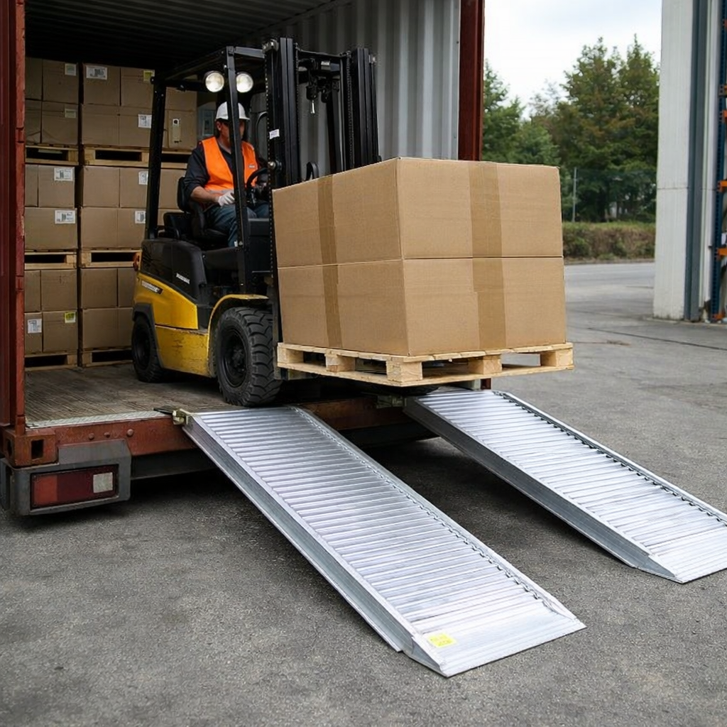 Aluminium Container Ramp – 1500mm x 510mm – 7500kg Capacity – Industrial Use