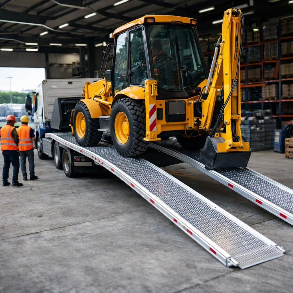 Extra Wide Aluminium Loading Ramps – 4500x510mm – 5060kg Capacity – Industrial Use