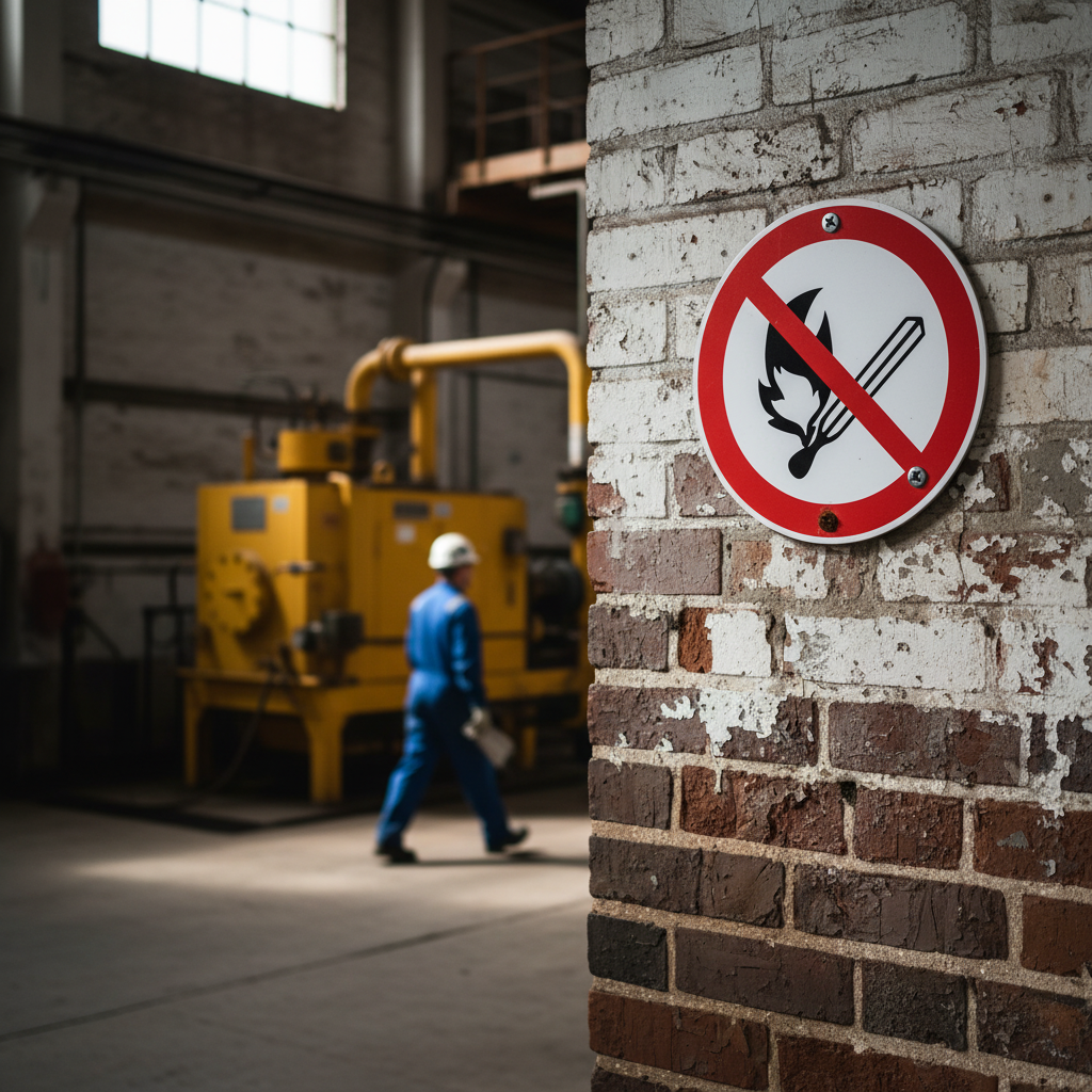 Premium Prohibition Sign: No Open Flame Allowed - Durable Materials & Sizes for Workplace Safety