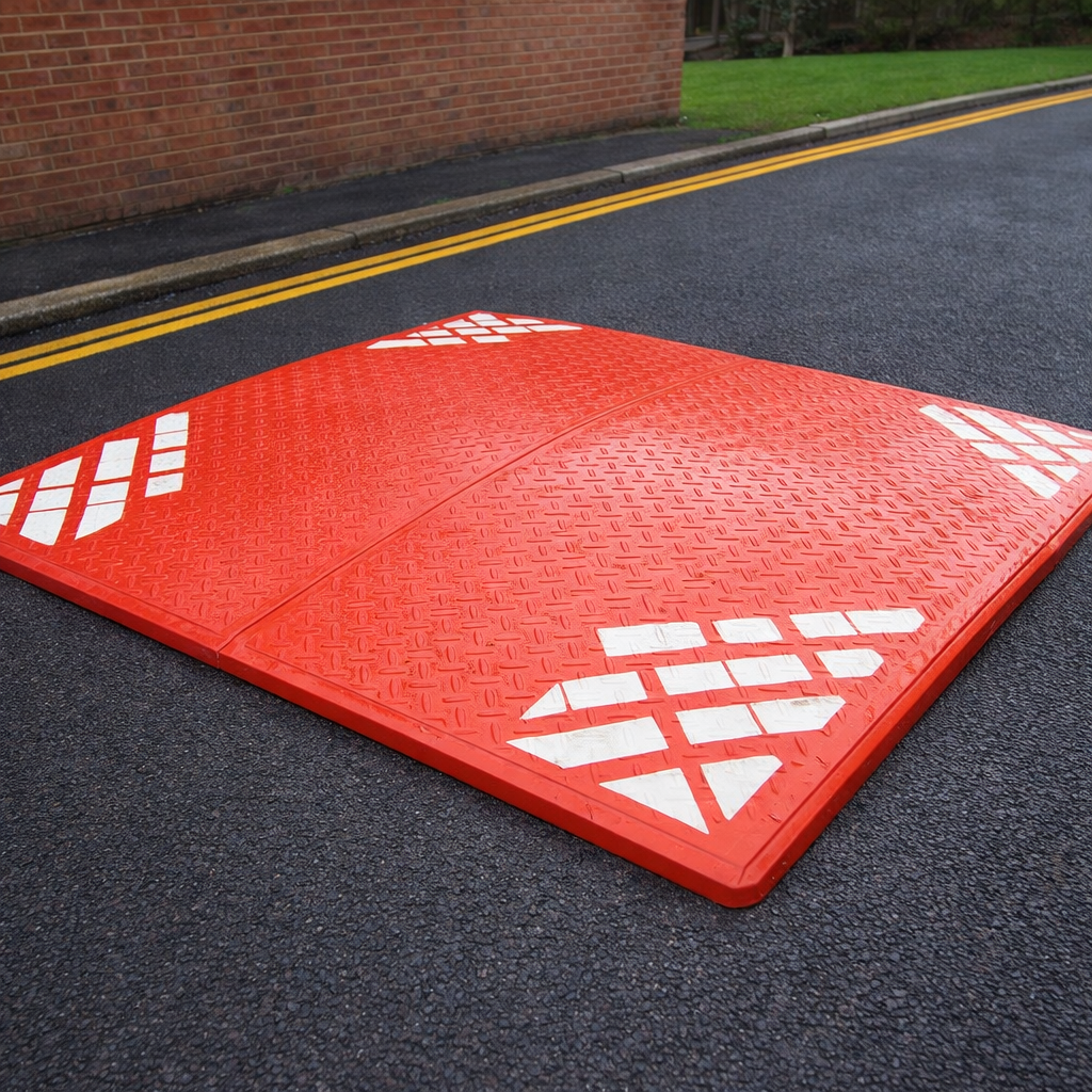 Speed Cushion – Red – 2000mm x 1800mm x 65mm – Traffic Control