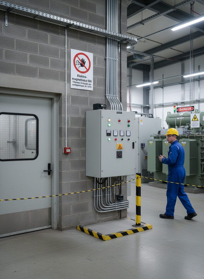 Premium Prohibition Sign for Electromagnetic Fields - Durable Materials and Various Sizes for Clear Safety Marking