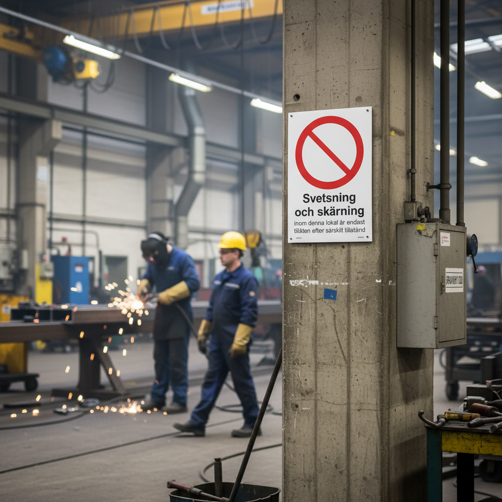Premium Prohibition Sign for Welding and Cutting - Durable Materials in Multiple Sizes for Workplace Safety