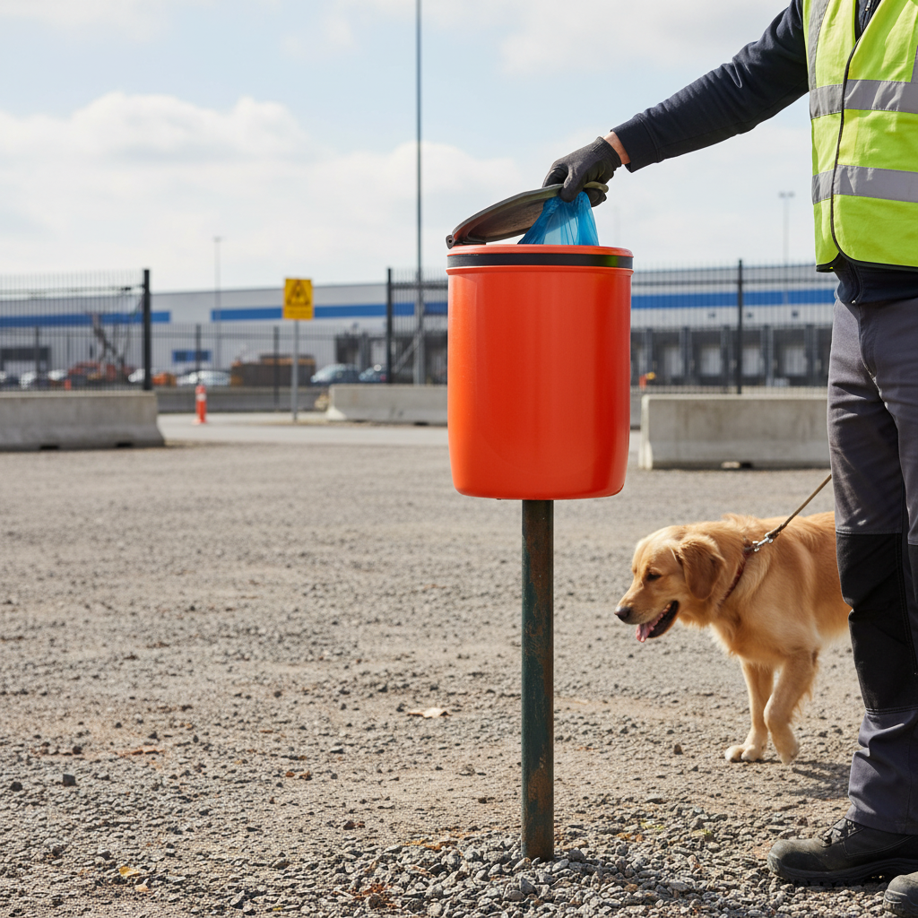 Premium Wall or Post Mounted Doggy Litter Bin 40L with Odor Control and Heavy Duty Design for Easy Waste... | Barriers Co