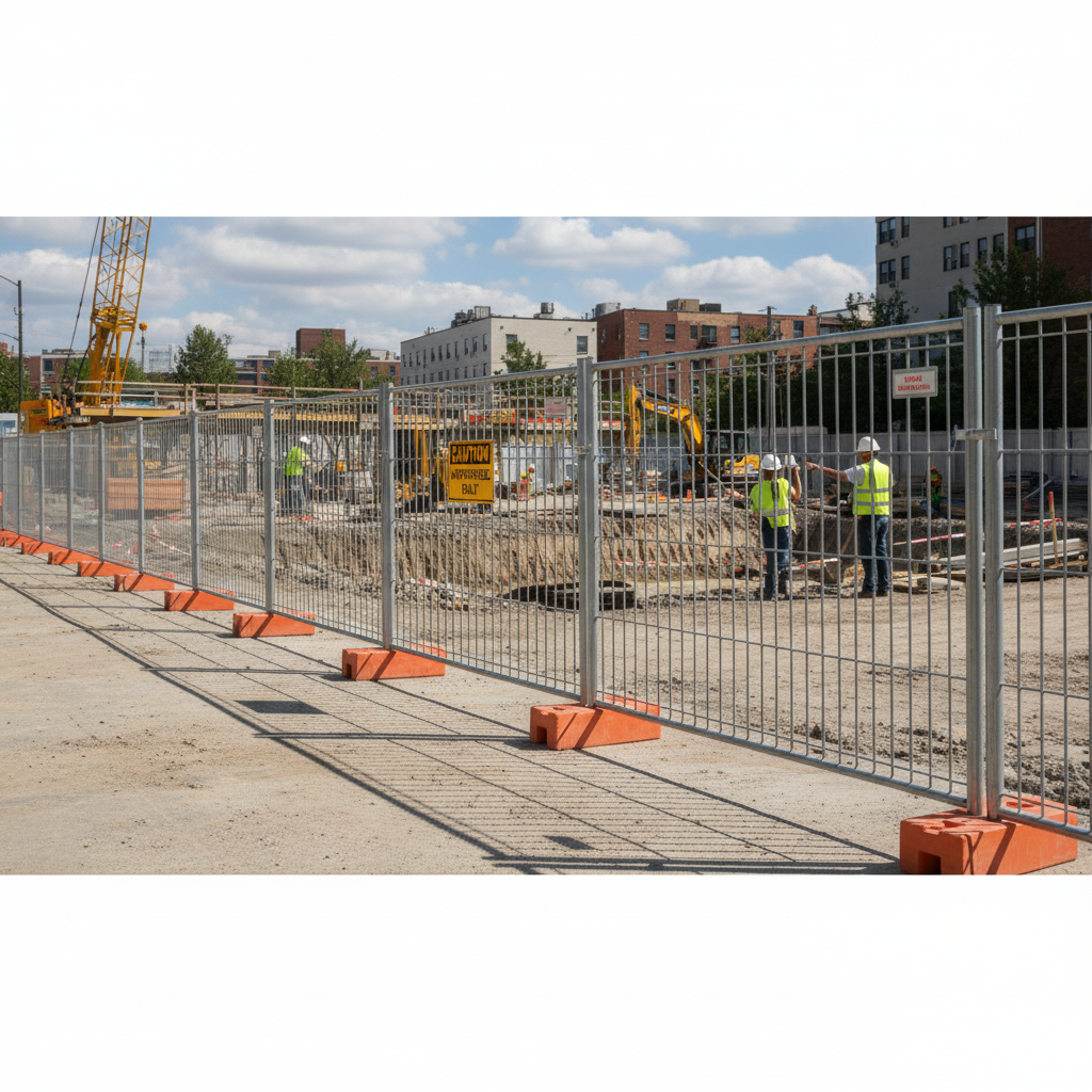 Premium Mobile Fence Panel – Heavy Duty Temporary Fencing for Construction Sites and Events with Custom Branding Options