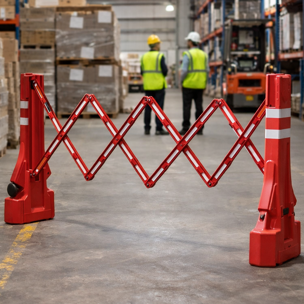 Expandable Water-Filled Barrier – Red – 2.3m Length – Traffic Control