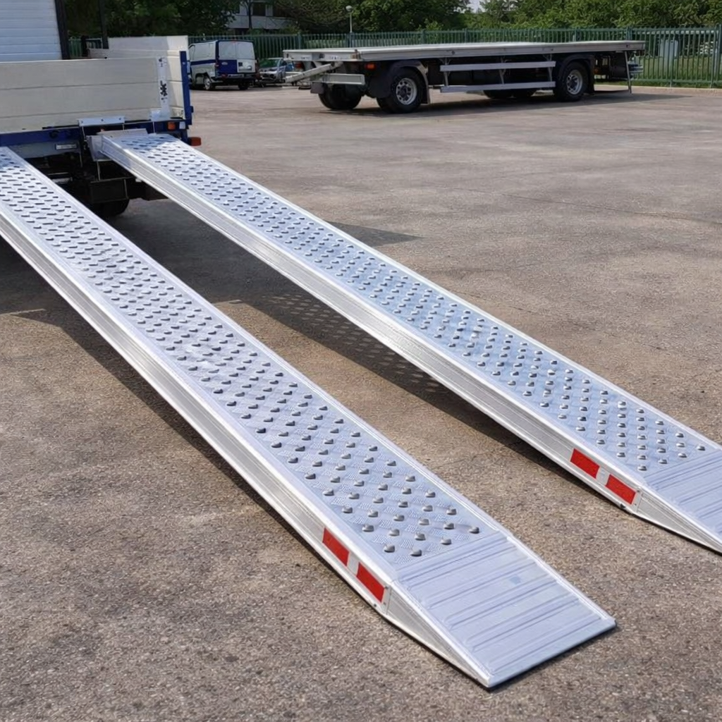 Extra Wide Aluminium Loading Ramps – 4500x510mm – 5060kg Capacity – Industrial Use