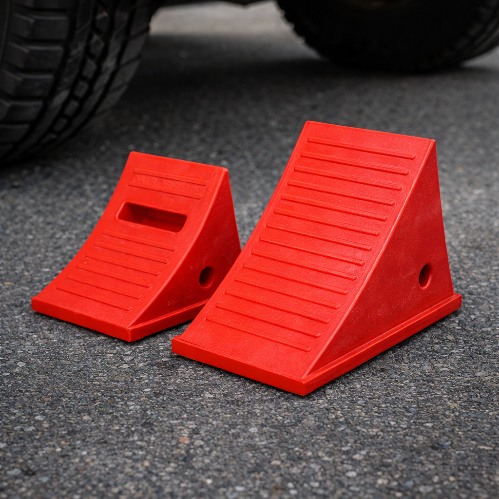 Wheel Chock – 23cm W x 21cm H x 29cm L – Heavy Duty – Vehicle Safety