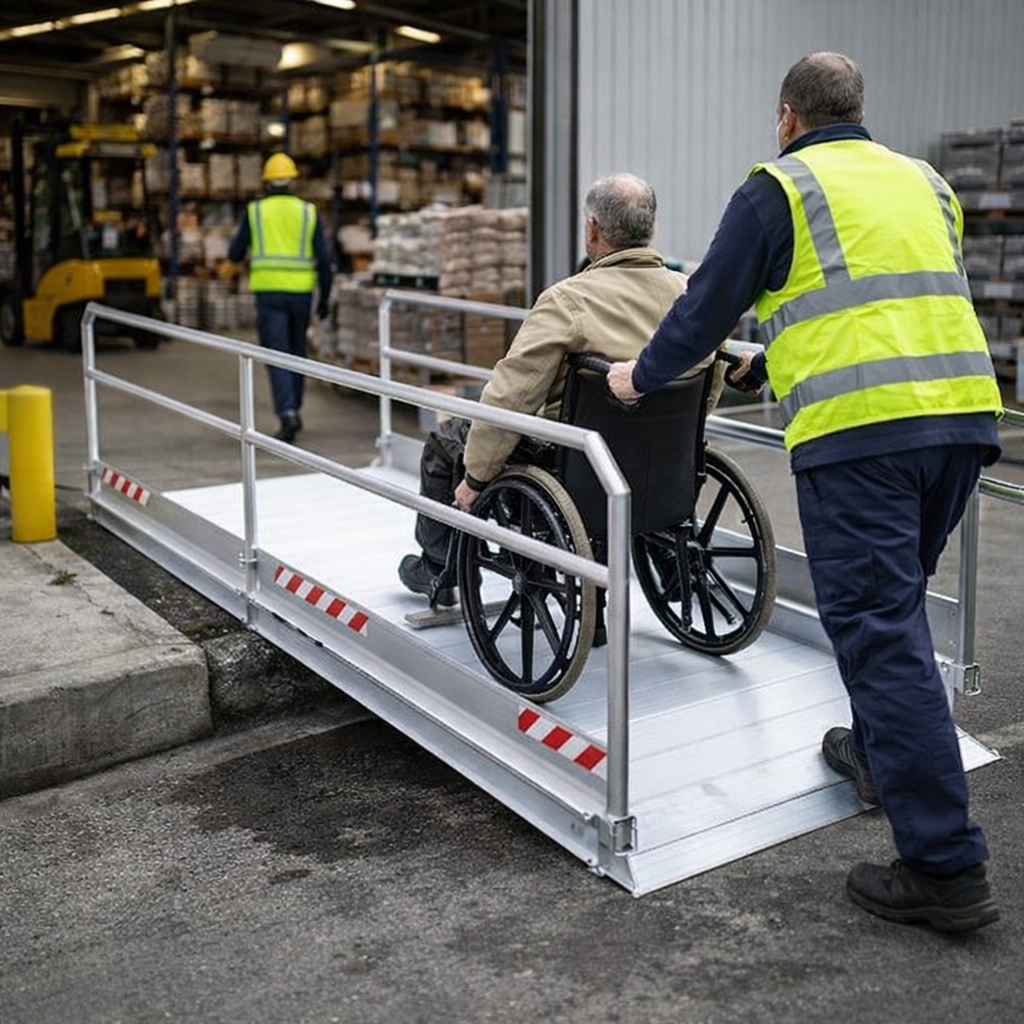 Access Ramp with Handrails – 400kg Capacity – Indoor/Outdoor Use