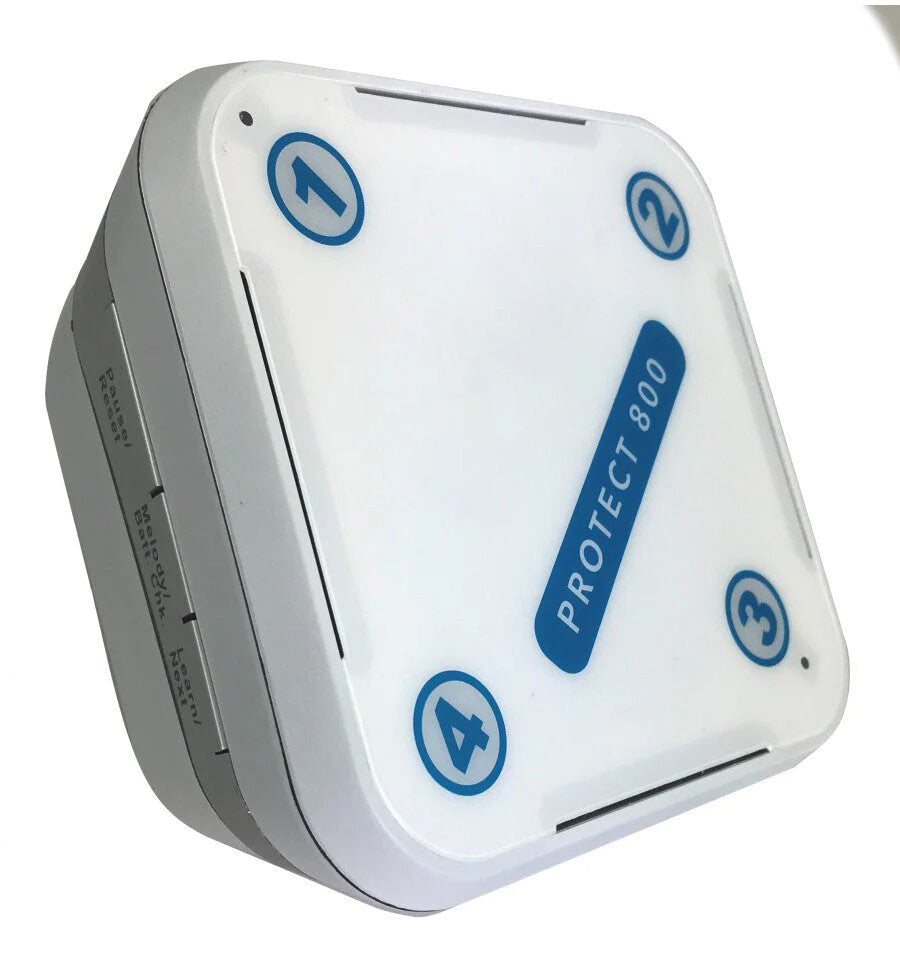 Protect 800 Long-Range Wireless Driveway Alert System – Weather-Proof PIR with Theft-Resistant Cage & Customizable Lens Caps