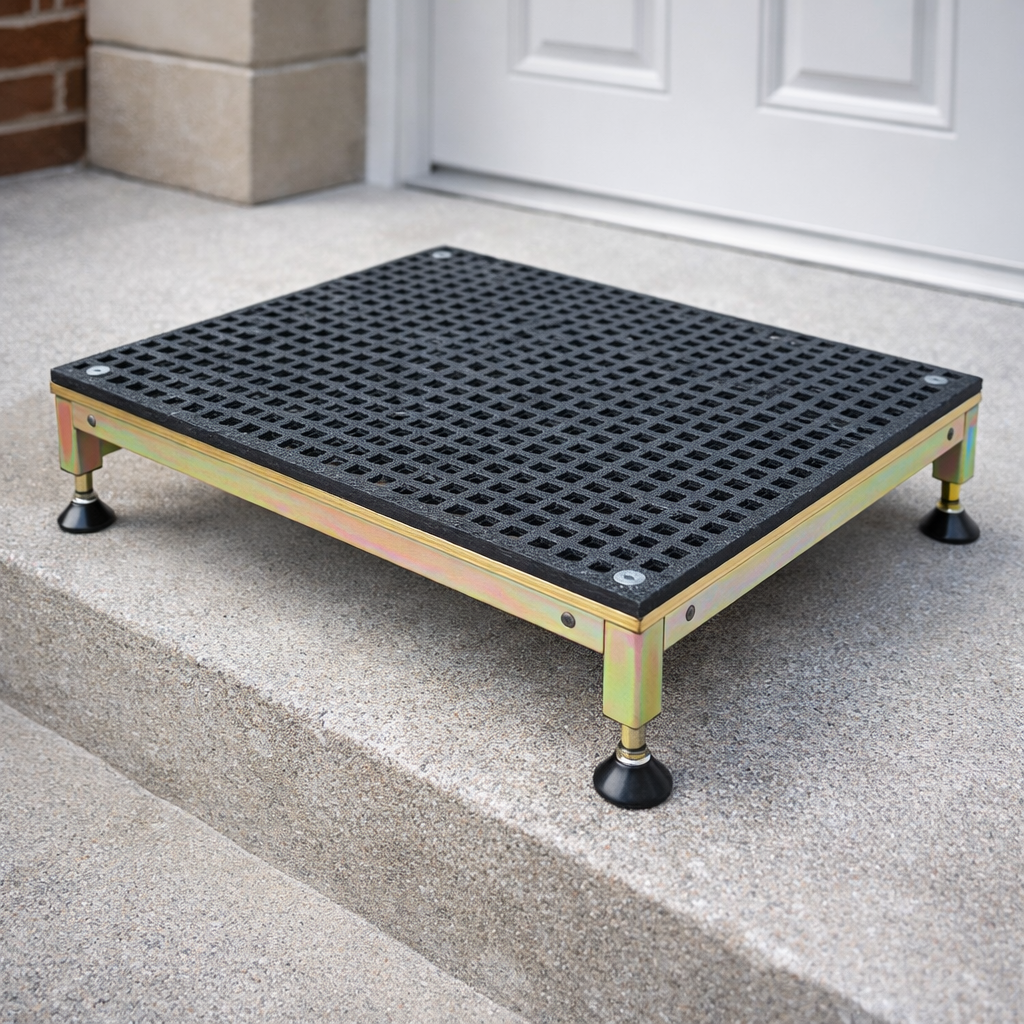 Adjustable Half Step – Black – 300-800kg Capacity – Mobility Access